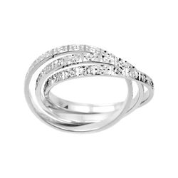 Anillo Oro Blanco 9kts Argyor-MRM 2mm (9)9K188TR20 Alianza Múltiple