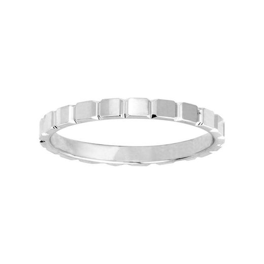 Bague en or blanc 9 carats Argyor-MRM 2 mm (9)9K204G20, carrés fantaisie