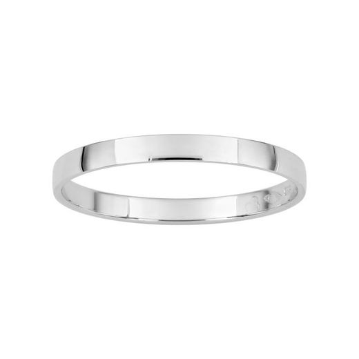 Anel de ouro branco 9kt Argyor-MRM 2 mm (9)9KDB20GB haste chanfrada clássica