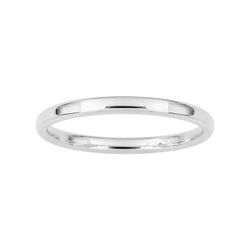 Anillo Oro Blanco 9kts Argyor-MRM 2mm (9)9KLG20 Clásico Media Cańa