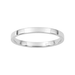 Anillo Oro Blanco 9kts Argyor-MRM 2mm (9)9KTG20 Clásico Semibombeada