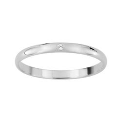 Anillo Oro Blanco 9kts Argyor-MRM 2mm (9)AR9711G20 Alianza Diamante 0,01ct