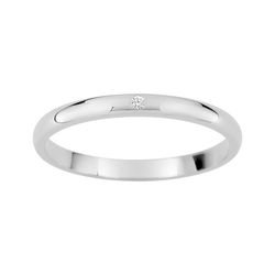 Anillo Oro Blanco 9kts Argyor-MRM 2mm (9)AR9731G20 Alianza Diamante 0,01ct