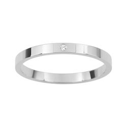 Anillo Oro Blanco 9kts Argyor-MRM 2mm (9)AR9821G20 Alianza Diamante 0,01ct