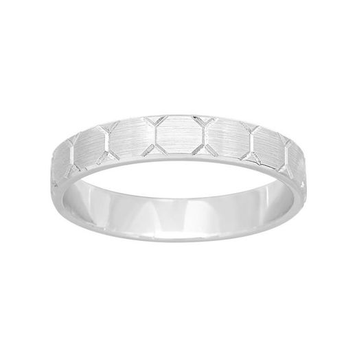 Anel de ouro branco 9kt Argyor-MRM 3,5 mm (9)9K313G35 Octógonos sofisticados