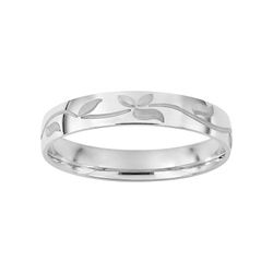 Anillo Oro Blanco 9kts Argyor-MRM 3,5mm (9)9M013G35 Alianza Flores