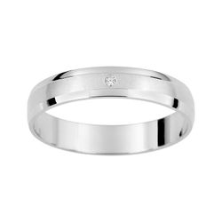 Anillo Oro Blanco 9kts Argyor-MRM 3,5mm (9)AR9914G35 Alianza Diamante 0,01ct
