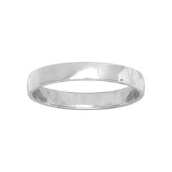 Anillo Oro Blanco 9kts Argyor-MRM 3mm (9)9110130 Clásica Bombeada