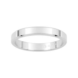 Anillo Oro Blanco 9kts Argyor-MRM 3mm (9)9111730 Clásica Plana
