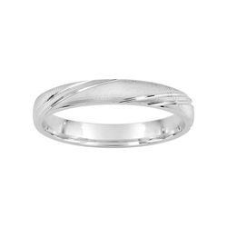 Anillo Oro Blanco 9kts Argyor-MRM 3mm (9)9K012G30 Fantasía Confort