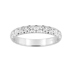 Anillo Oro Blanco 9kts Argyor-MRM 3mm (9)9K041G30 Fantasía Diamantada