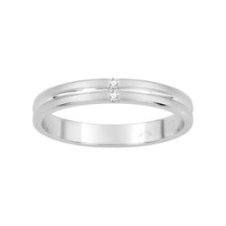 Anillo Oro Blanco 9kts Argyor-MRM 3mm (9)9K131G30D Alianza Diamante 0,02 ct