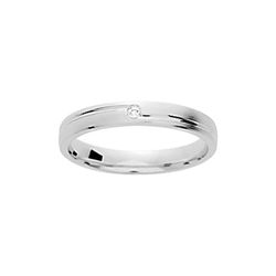 Anillo Oro Blanco 9kts Argyor-MRM 3mm (9)9K137G30D Alianza Diamante 0,01 ct