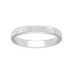 Anillo Oro Blanco 9kts Argyor-MRM 3mm (9)9K264G30 Triangulo Grabado Láser