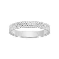 Anillo Oro Blanco 9kts Argyor-MRM 3mm (9)9K268G30 Flechas Grabado Láser Con Biseles