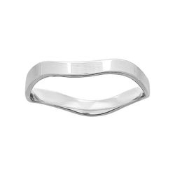 Anillo Oro Blanco 9kts Argyor-MRM 3mm (9)9K302G35 Fantasía Ondulado