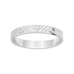 Anillo Oro Blanco 9kts Argyor-MRM 3mm (9)9K319G30 Fantasía Triángulos
