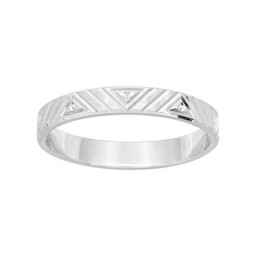 Anillo Oro Blanco 9kts Argyor-MRM 3mm (9)9K319G30 Fantasía Triángulos
