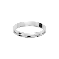 Anillo Oro Blanco 9kts Argyor-MRM 3mm (9)9KDLG30 Clásico Plano