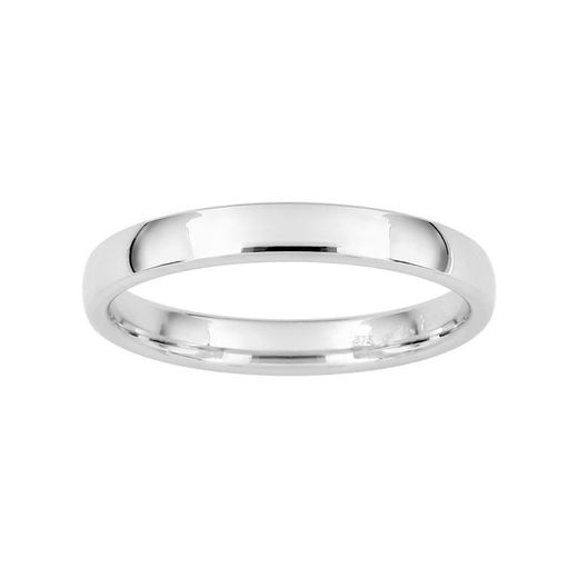 Anillo Oro Blanco 9kts Argyor-MRM 3mm (9)9KLG30 Clásico Media Cańa