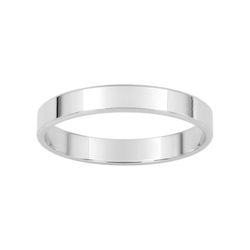 Anillo Oro Blanco 9kts Argyor-MRM 3mm (9)9KR30GB Clásico Plano