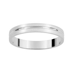 Anillo Oro Blanco 9kts Argyor-MRM 3mm (9)AR9474G30 Alianza Media Cańa Ranura