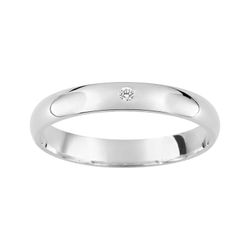 Anillo Oro Blanco 9kts Argyor-MRM 3mm (9)AR9721G30 Alianza Diamante 0,015ct