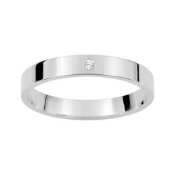 Anillo Oro Blanco 9kts Argyor-MRM 3mm (9)AR9821G30 Alianza Diamante 0,015ct