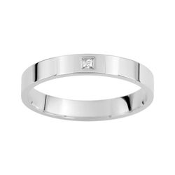 Anillo Oro Blanco 9kts Argyor-MRM 3mm (9)AR9829G30 Alianza Diamante 0,03ct