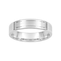 Anillo Oro Blanco 9kts Argyor-MRM 4,5mm (9)9K010G45 Fantasía Confort