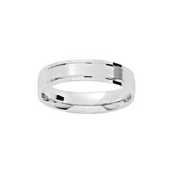 Anillo Oro Blanco 9kts Argyor-MRM 4,5mm (9)9K014G45 Fantasía Ranurada