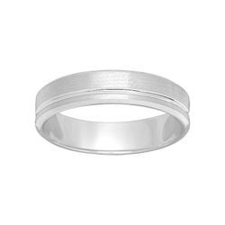 Anillo Oro Blanco 9kts Argyor-MRM 4,5mm (9)9M010G45 Alianza Ranurada