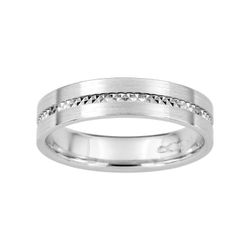 Anillo Oro Blanco 9kts Argyor-MRM 4,5mm (9)9Y050G45 Alianza Fantasia Diamantada