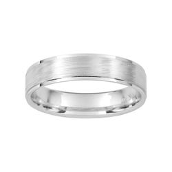 Anillo Oro Blanco 9kts Argyor-MRM 4,5mm (9)9Y103G45 Alianza Fantasia Lisa