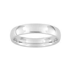 Anillo Oro Blanco 9kts Argyor-MRM 4mm (9)9112140 Clásica Semibombeada