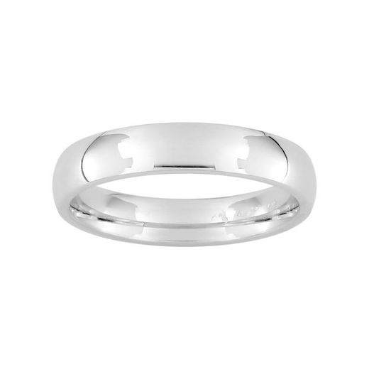 Anillo Oro Blanco 9kts Argyor-MRM 4mm (9)9112140 Clásica Semibombeada