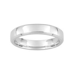 Anillo Oro Blanco 9kts Argyor-MRM 4mm (9)9112740 Clásica Bombeada