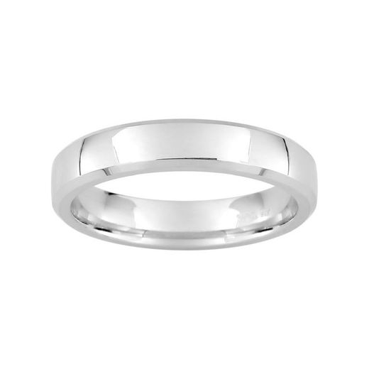 Anillo Oro Blanco 9kts Argyor-MRM 4mm (9)9112740 Clásica Bombeada