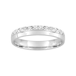 Anillo Oro Blanco 9kts Argyor-MRM 4mm (9)9K130G40 Fantasía Semidiamantada
