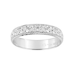 Anillo Oro Blanco 9kts Argyor-MRM 4mm (9)9K152G40 Fantasía Diamantada