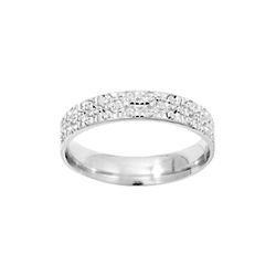 Anillo Oro Blanco 9kts Argyor-MRM 4mm (9)9K153G40 Fantasía Diamantada