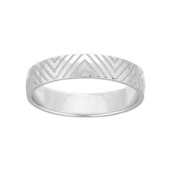 Anillo Oro Blanco 9kts Argyor-MRM 4mm (9)9K259G40 Triangulo Grabado Láser