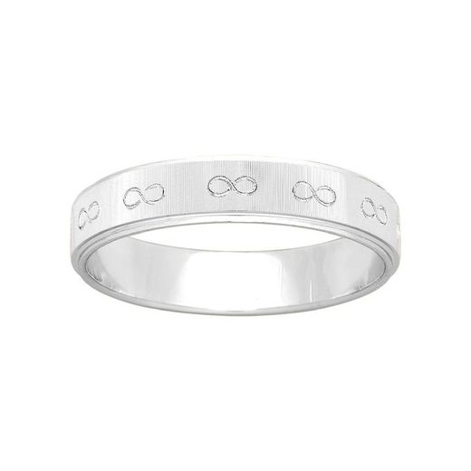 Anel de ouro branco 9kt Argyor-MRM 4 mm (9)9K265G40 Gravação a laser infinita