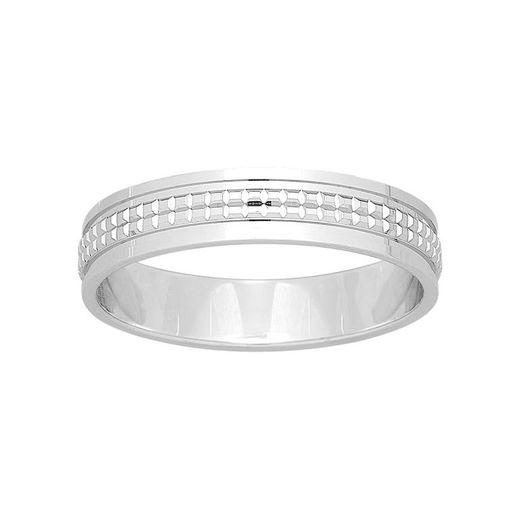 Anell Or Blanc 9kts Argyor-MRM 4mm (9)9K295G40 Fantasia Confort