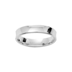 Anillo Oro Blanco 9kts Argyor-MRM 4mm (9)9KCG40 Clásico Concava