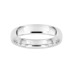 Anillo Oro Blanco 9kts Argyor-MRM 4mm (9)9KLG40 Clásico Media Cańa