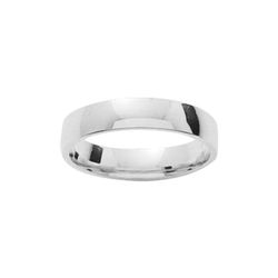 Anillo Oro Blanco 9kts Argyor-MRM 4mm (9)9KTG40 Clásico Semibombeada