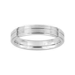 Anillo Oro Blanco 9kts Argyor-MRM 4mm (9)9Y014G40 Alianza Ranurada