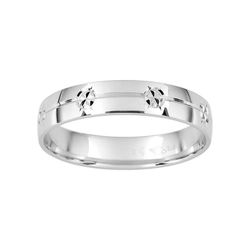 Anillo Oro Blanco 9kts Argyor-MRM 4mm (9)9Y123G40 Alianza Diamantada