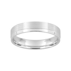 Anillo Oro Blanco 9kts Argyor-MRM 4mm (9)9Y198G40 Alianza Fantasia